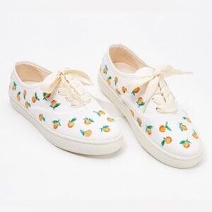 Soludos Marin Sneakers with Orange Motif Women’s 9.5 NEW